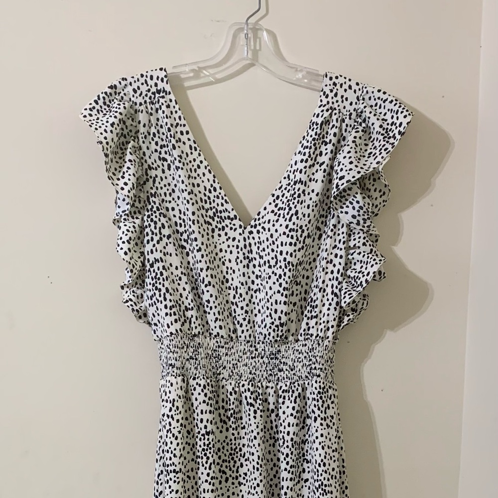 Ruffle polka dot dress.